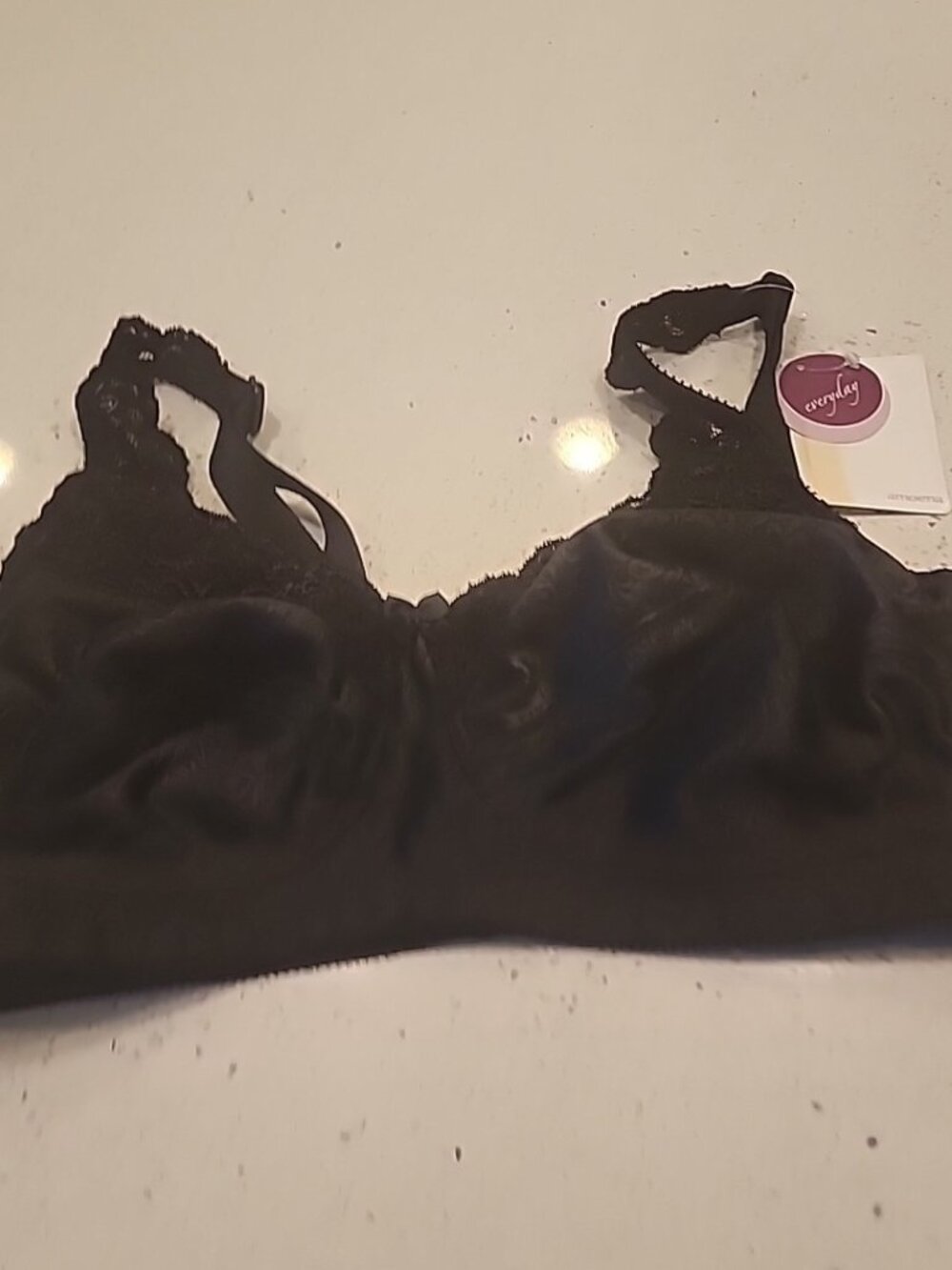 NWT Amoena Mastectomy Bra 38D Annabell 2126 Black Wireless Pockets